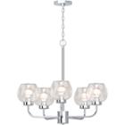 5-light Polished Nickel Up-light Chandelier