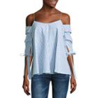 I Jeans By Buffalo Draped Off Shoulder Top