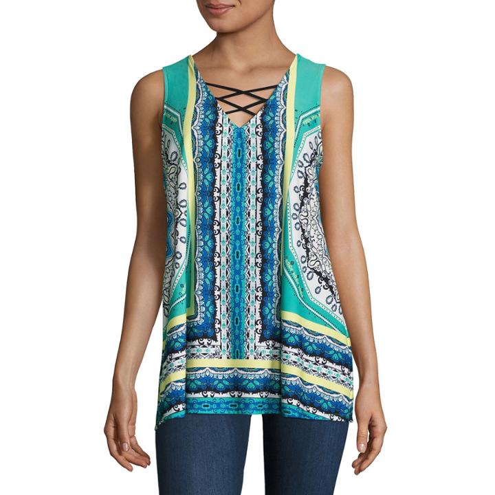 Alyx Sleeveless V Neck Knit Blouse