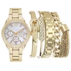 Mixit Womens Gold Tone 5-pc. Watch Boxed Set-jcp2799g569-005