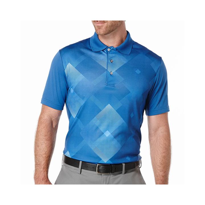 Pga Tour Short-sleeve Altered Argyle Golf Performance Polo