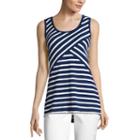 Liz Claiborne Criss-cross Stripe Knit Tank Top