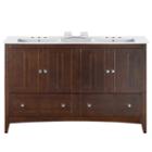 59-in. W Floor Mount Walnut Vanity Set For 3h8-in. Drilling