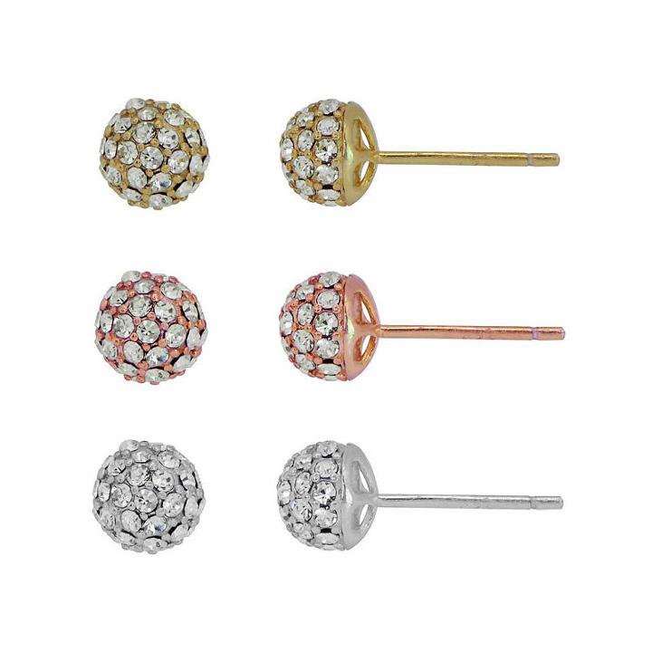 Lab Created White Crystal Earring Sets