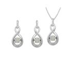 Love In Motion&trade; Lab-created Opal & Lab-created White Sapphire Sterling Silver Boxed Jewelry Set
