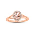 Womens Genuine Pink Morganite 10k Gold Cocktail Ring