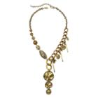 Aris By Teska Gold-tone Bead And Disc Necklace