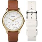 Timex Iq+ Move Womens Brown Smart Watch-twg013600f5