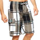 Uspa Block Plaid Cargo Swim Short