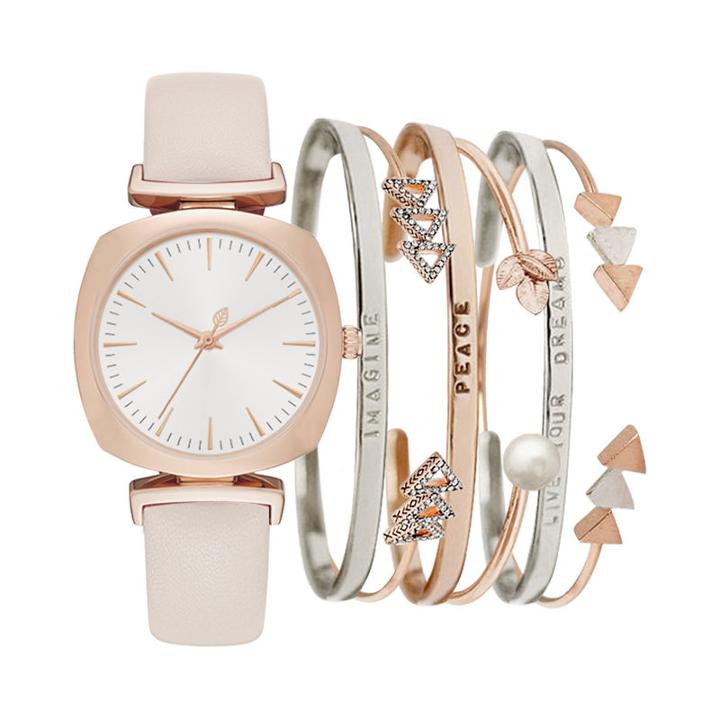 Womens Pink Strap Watch-jc2492rg569-0aa