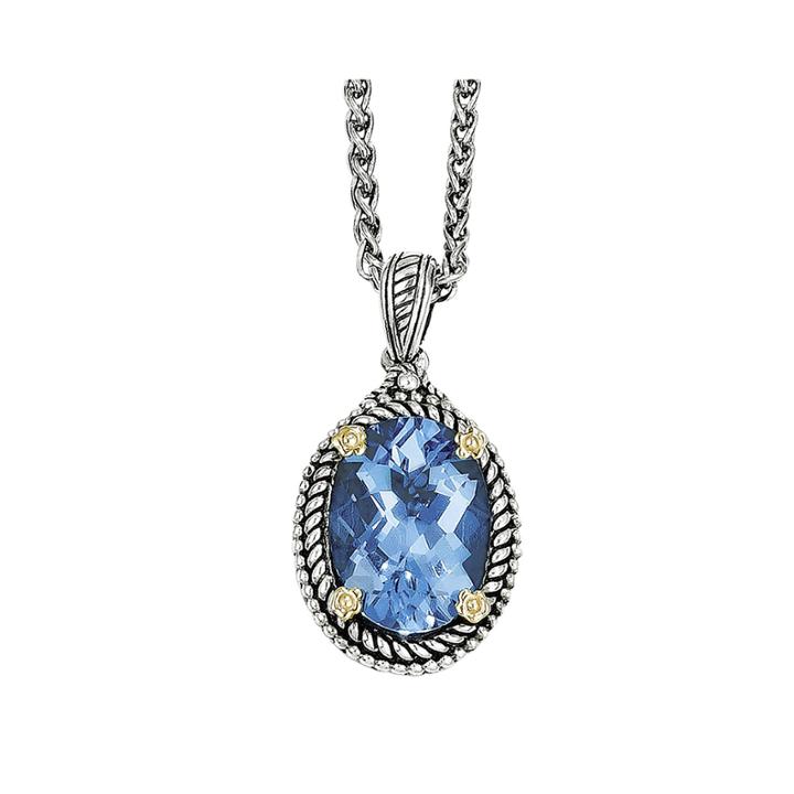 Shey Couture Genuine Swiss Blue Topaz Sterling Silver Necklace