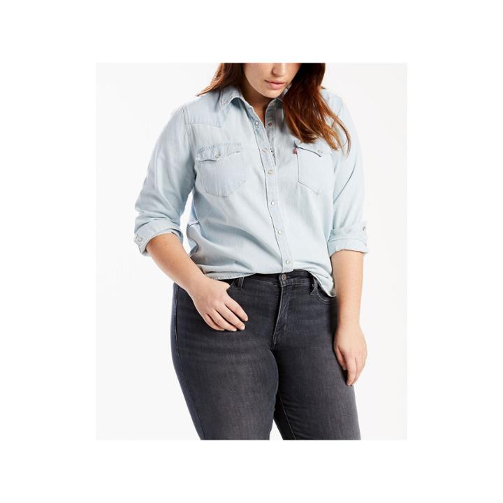 Levi's Long Sleeve T-shirt-womens Plus