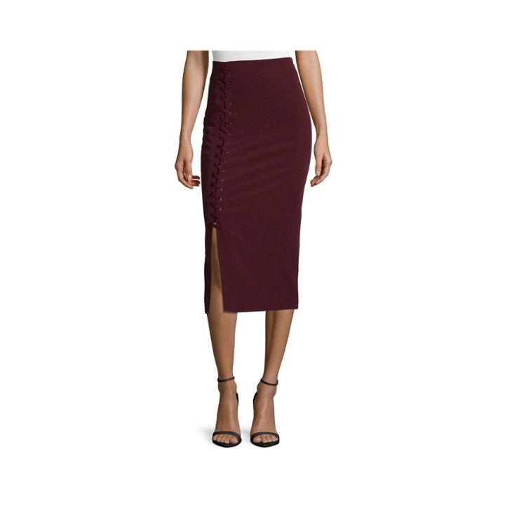Worthington Side Lace-up Pencil Skirt
