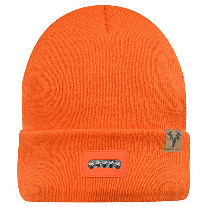 Bolt Cuff Beanie With 5 Bulb Led Light