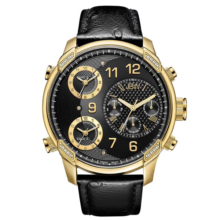 Jbw 0.19 Ctw Mens Black Strap Watch-j6353c