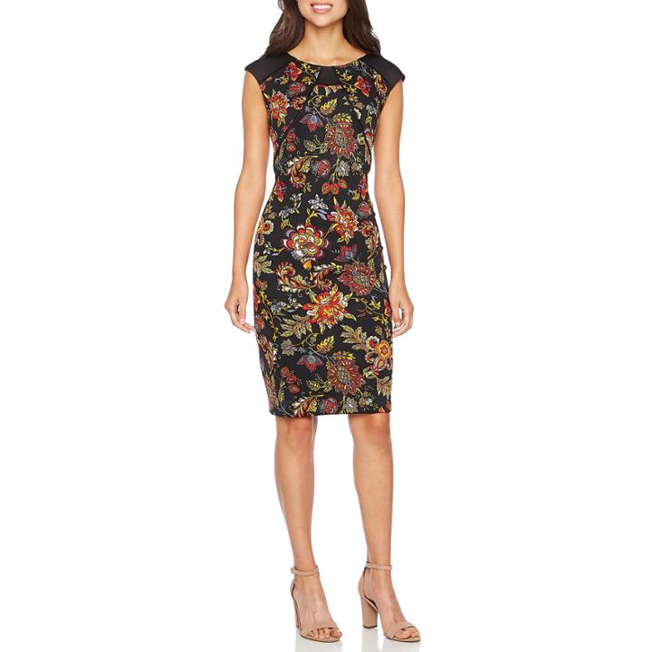Melrose Cap Sleeve Floral Sheath Dress
