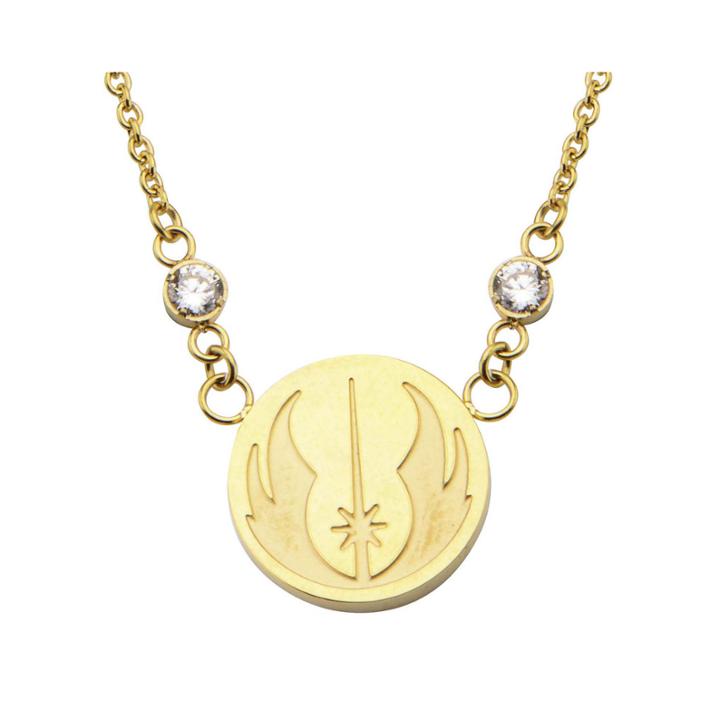 Star Wars Stainless Steel Jedi Symbol Pendant Necklace
