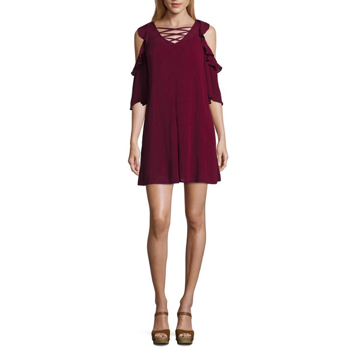 Arizona 3/4 Sleeve Trapeze Dress-juniors