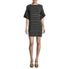 Heart N Soul Short Sleeve Stripe Shift Dress-juniors