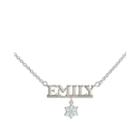 Disney Frozen Personalized Sterling Silver Snowflake Snowflake Name Necklace