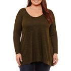 A.n.a Long Sleeve Tunic Top Plus