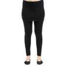 24/7 Comfort Apparel Layered Solid Knit Leggings