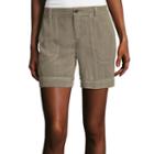 Liz Claiborne Patch-pocket Cargo Shorts - Tall