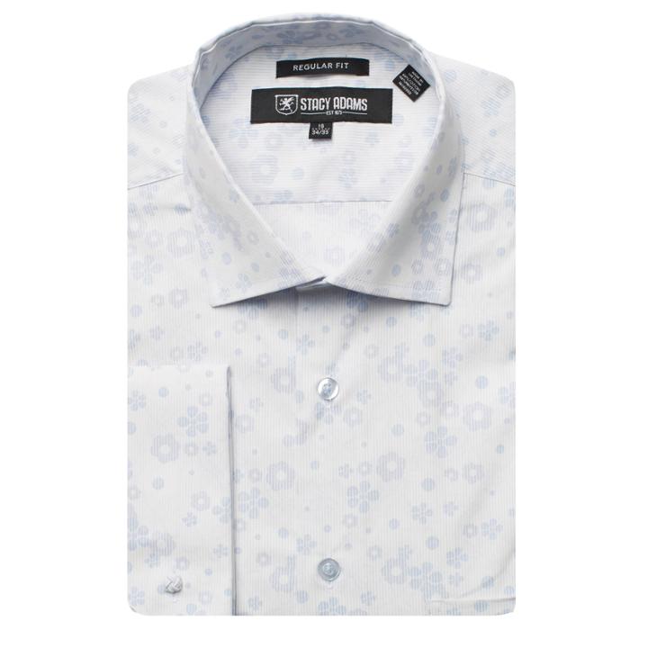 Stacy Adams Long Sleeve Woven Floral Dress Shirt