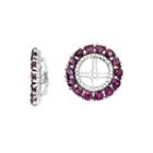 Diamond Accent And Genuine Purple Rhodolite Garnet Earring Jackets