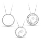 Sterling Silver 3-in-1 Cubic Zirconia Shooting Star Necklace