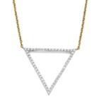1/4 Ct. T.w. Diamond 10k Yellow Gold Triangle Necklace
