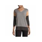 Liz Claiborne Boxy V Neck Pullover Sweater-talls