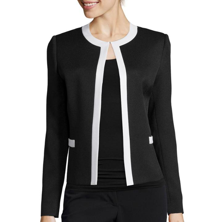 Chelsea Rose Long-sleeve Contrast Trim Jacket