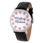 Disney Mickey Mouse Mens Black Strap Watch-wds000335