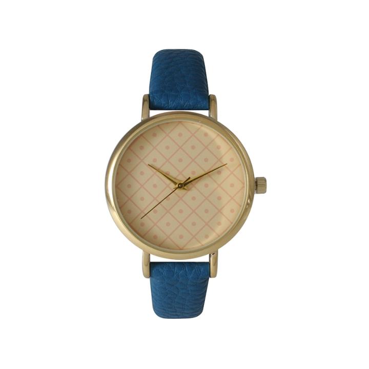 Olivia Pratt Womens Checkered Dial Royal Petite Leather Watch 14543