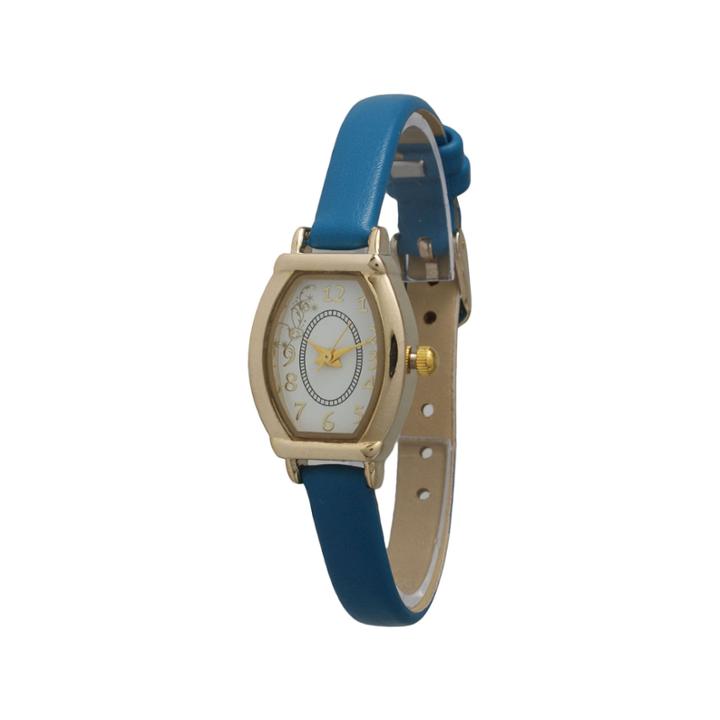 Olivia Pratt Womens Petite Dark Blue Leather Watch 13420darkblue