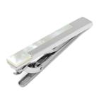 Silver-plated Mother Of Pearl Stairstep Tie Bar