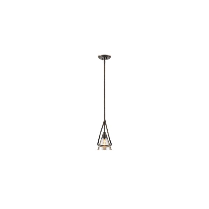 Olympia Mini Pendant In Burnt Sienna With Baltic Amber Glass