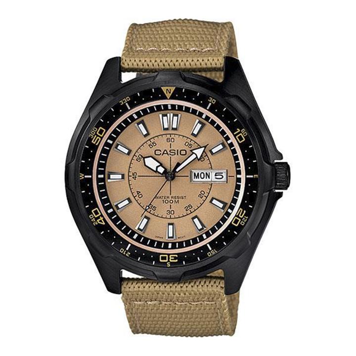 Casio Mens Brown Nylon Strap Watch Amw110-9avcr
