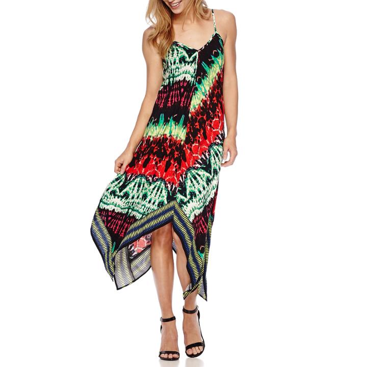 Weslee Rose Sleeveless Alternative-hem Maxi Dress