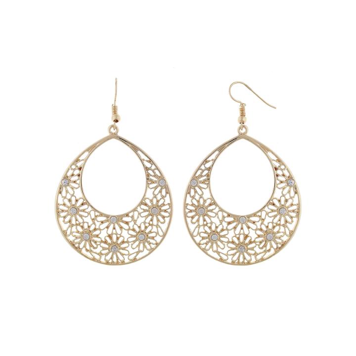 Decree Gold-tone Filigree Drop Earrings
