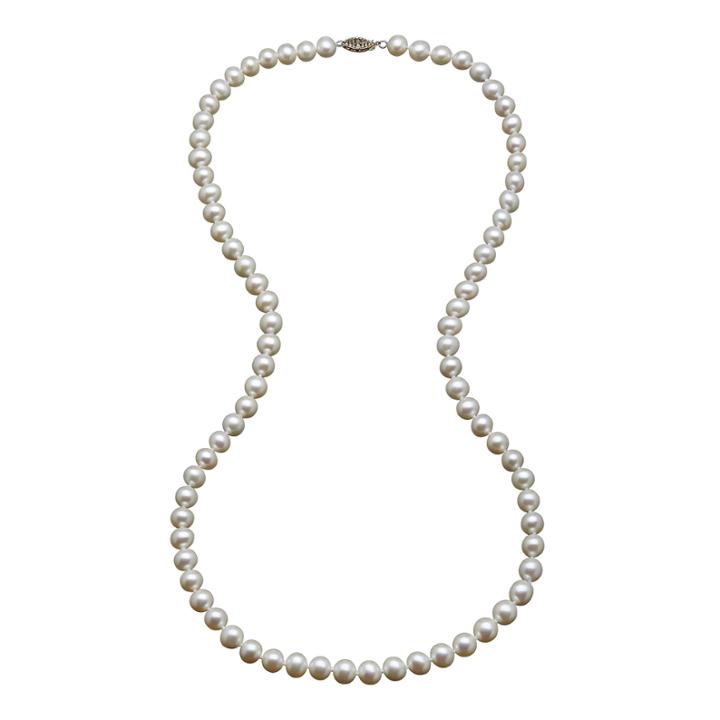 Certified Sofia&trade; 7-7.5mm Cultured Freshwater Pearl 30 Strand Necklace