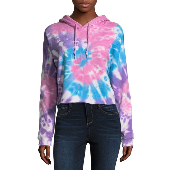 Cropped Tie Dye Sweatshirt-juniors