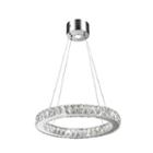 Galaxy 11 Led Light Chrome Finish And Clear Crystal Circular Ring Dimmable Chandelier