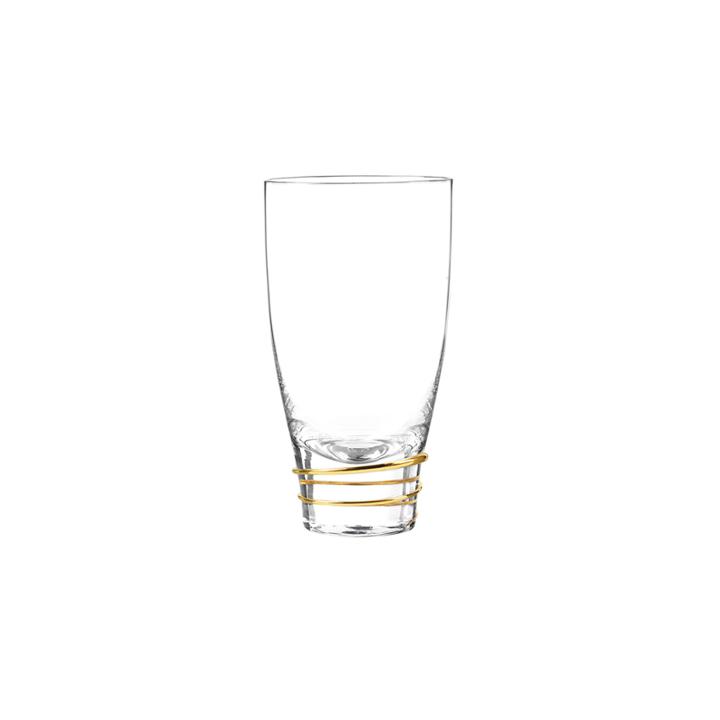 Qualia Glass Helix Gold 4-pc. Highball Glasses