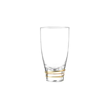 Qualia Glass Helix Gold 4-pc. Highball Glasses