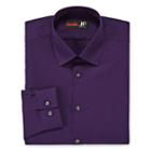J.ferrar Easy-care Stretch Solid Long-sleeve Broadcloth Dress Shirt - Slim
