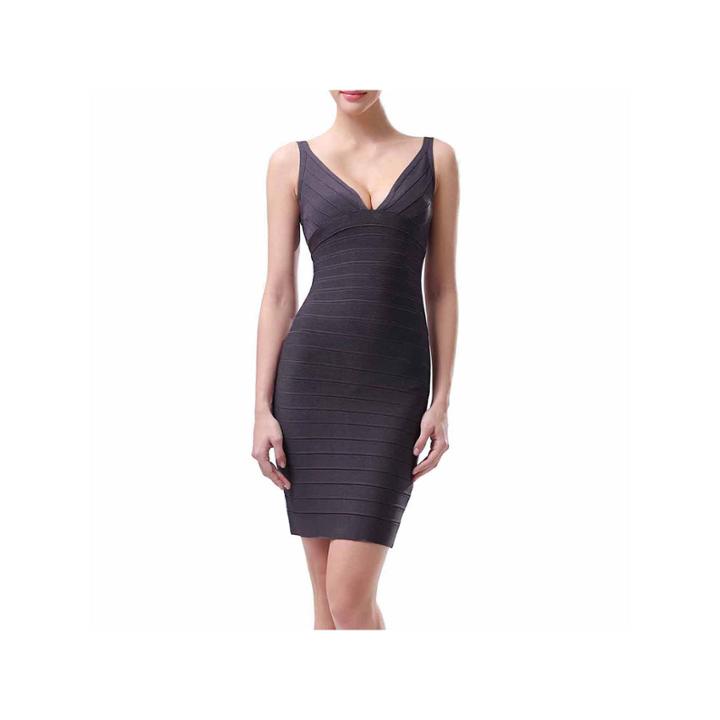Phistic Women's Plunging Neckline Bandage Dress