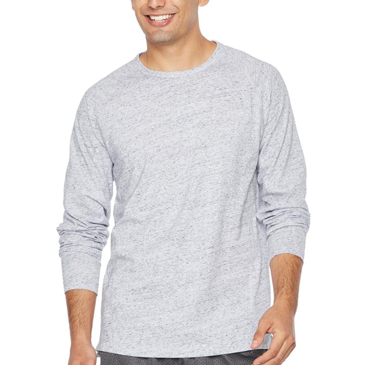 Msx By Michael Strahan Brushed Cotton Long Sleeve Crew Neck T-shirt