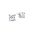 1 Ct. T.w. Princess White Diamond 14k Gold Stud Earrings